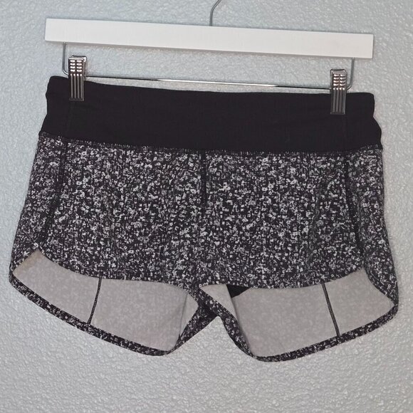Lululemon Speed Short (4-way Stretch 2 1/2") - 4 Daisy Dust Alpine White Black - Picture 3 of 6